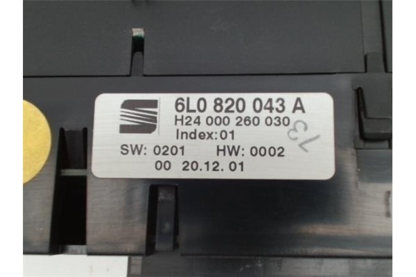 Recambio de mandos climatizador para seat ibiza (6l1) 1.4 16v referencia OEM IAM 6L0820043A H24000260030 