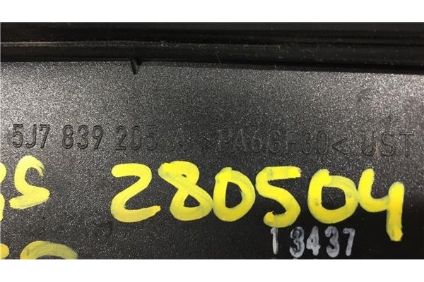 Recambio de maneta exterior trasero izquierda para skoda roomster (5j7) 1.4 friend referencia OEM IAM 5J7839205A  