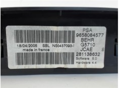 Recambio de mandos climatizador para citroen c4 coupe 1.6 hdi referencia OEM IAM 9658084577  