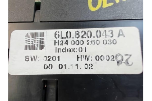 Recambio de mandos climatizador para seat ibiza (6l1) 1.9 tdi referencia OEM IAM 6L0820043A H24000260030 