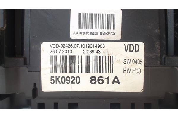 Recambio de cuadro completo para volkswagen golf vi (5k1) 1.6 advance referencia OEM IAM 5K0920861A  