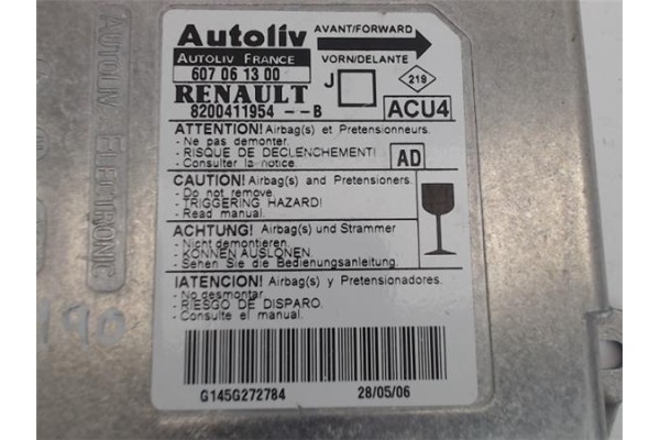 Recambio de centralita airbag para renault scenic ii (jm) referencia OEM IAM 8200411954  