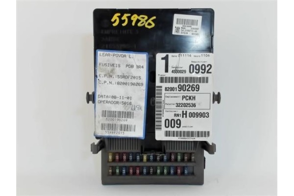 Recambio de caja fusibles/rele para renault laguna ii (bg0) 2.0 authentique referencia OEM IAM 8200190269  