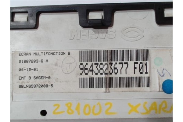 Recambio de reloj horario para citroen xsara berlina 1.6 16v referencia OEM IAM 9643823677 216672036 