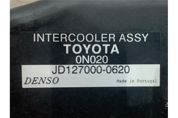 Recambio de intercooler para toyota yaris (ksp9/scp9/nlp9) 1.4 active referencia OEM IAM JD1270000620  