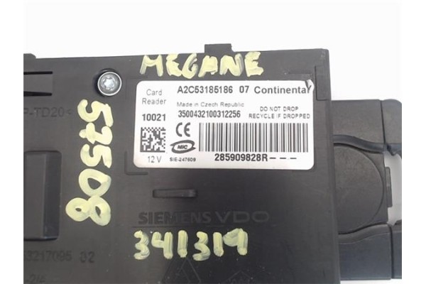 Recambio de llave para renault megane iii berlina 5p 1.5 expression referencia OEM IAM 285909828R A2C5318518607 