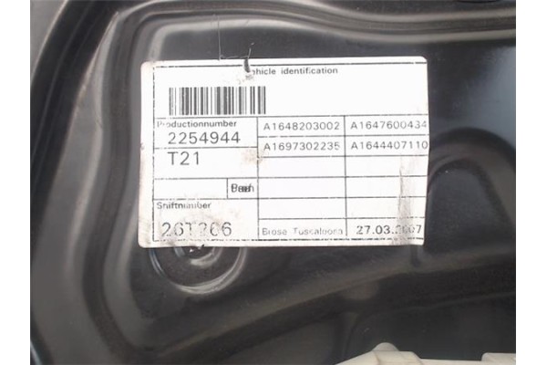 Recambio de mecanismo elevalunas trasero derecho para mercedes-benz clase m (bm 164) 3.0 ml 320 cdi (164.122) referencia OEM IAM