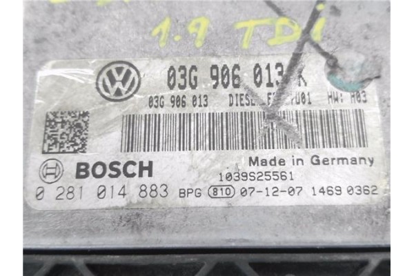 Recambio de centralita para seat ibiza berlina (6j5) 1.9 tdi referencia OEM IAM 03G906013K 0281014883 