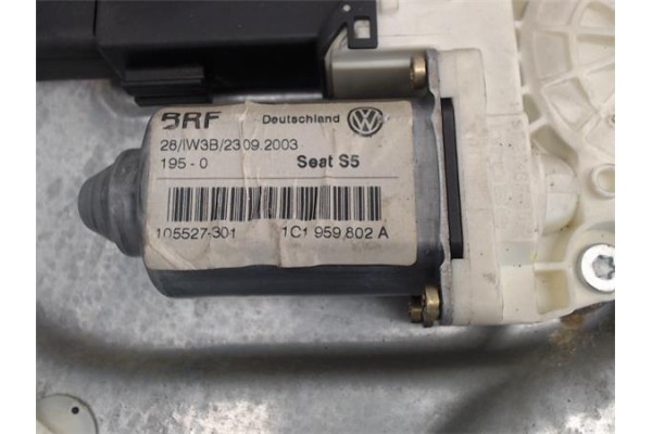 Recambio de mecanismo elevalunas delantero derecho para seat toledo (1m2) 1.9 tdi referencia OEM IAM 1M0837462A 467152 1M0837462
