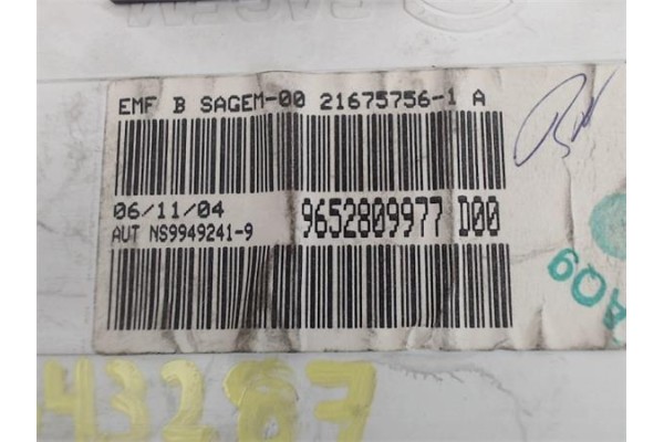 Recambio de reloj horario para peugeot 307 (3a/c) 1.6 16v referencia OEM IAM 9652809977D  