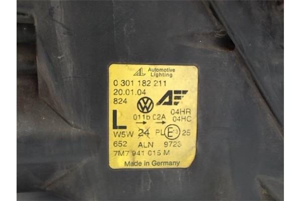 Recambio de faro delantero izquierdo para seat alhambra (7v9) referencia OEM IAM 7M7941015N 0301182211 