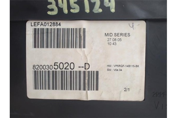 Recambio de cuadro completo para renault clio iii 1.5 dci referencia OEM IAM 82003050D 8201060310 
