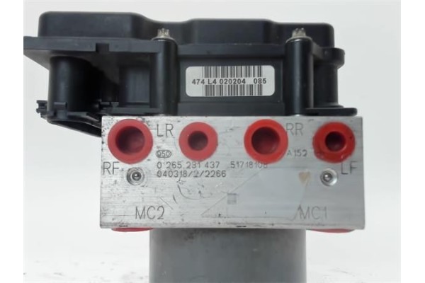 Recambio de nucleo abs para fiat stilo (192) 1.6 16v (192_xb1a) referencia OEM IAM 51718108 0265231437 