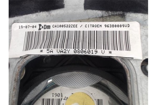 Recambio de airbag volante para citroen c3 referencia OEM IAM 96380009VD  