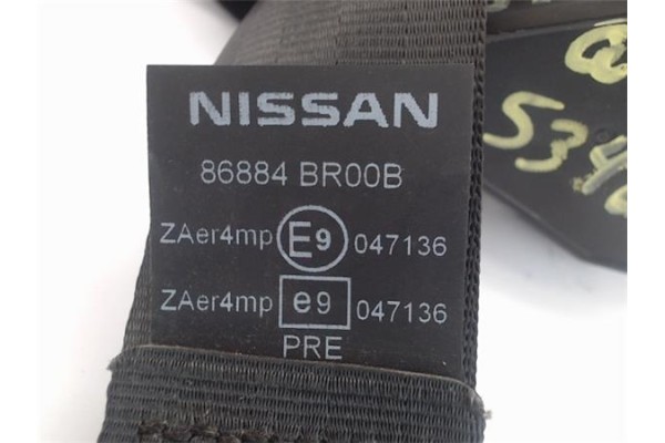Recambio de cinturon seguridad delantero derecho para nissan qashqai +2 (jj10) 1.6 dci referencia OEM IAM 86884BR00B  