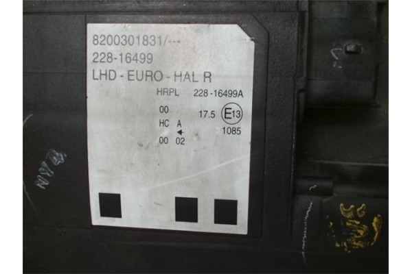 Recambio de faro delantero dcho para renault modus i 1.5 dci (fp0d, jp0d) referencia OEM IAM 8200301831  