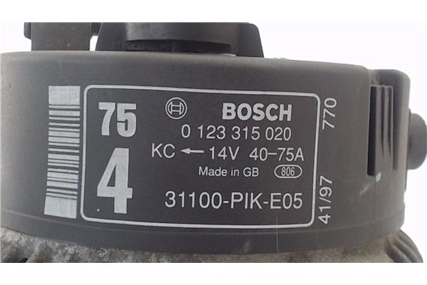 Recambio de alternador para honda civic vi fastback (ma, mb3) [01/1997 a 02/2001] 1.5 16v (mb3) referencia OEM IAM 0123315020  
