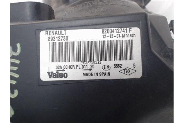 Recambio de faro delantero izquierdo para renault megane ii (bm0/1_, cm0/1_) 1.6 16v (bm0c, cm0c) referencia OEM IAM 89312730  