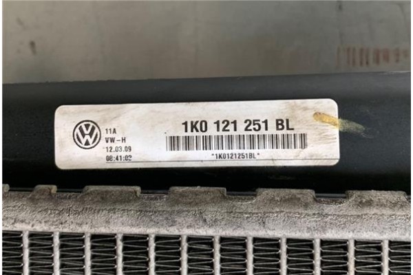 Recambio de radiador agua para seat altea xl (5p5) 2.0 freetrack 4x4 referencia OEM IAM 1K0121251DN 1K0121251DN 1K0121251AT , AU