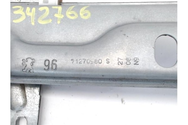 Recambio de mecanismo elevalunas delantero izquierdo para peugeot 207 1.4 confort referencia OEM IAM 9671270980  