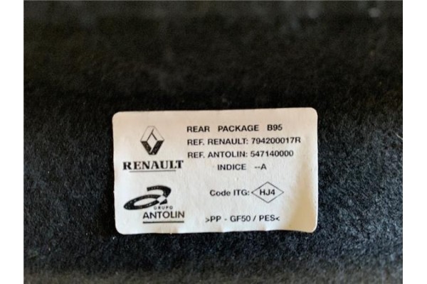 Recambio de bandeja trasero para renault megane iii berlina 5p 1.5 expression referencia OEM IAM 794200017R  
