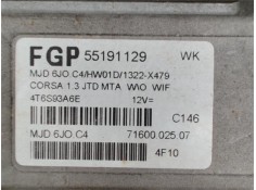 Recambio de centralita para opel corsa c 1.3 cdti referencia OEM IAM 55191129  