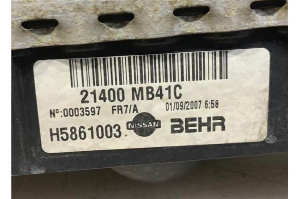 Recambio de radiador agua para nissan cabstar 3.0 dci referencia OEM IAM 21400MD41C 21400MB41C 