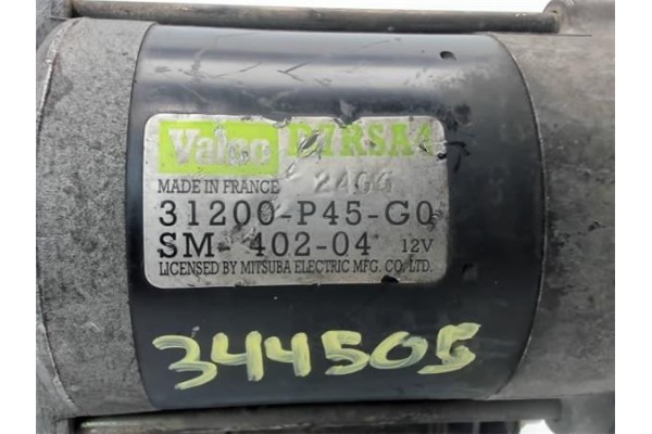 Recambio de motor arranque para honda accord berlina (cu) 2.2 comfort referencia OEM IAM 31200P45G0 CGB23214 