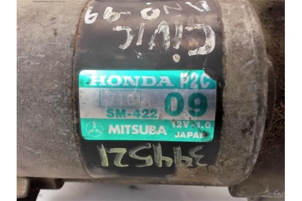 Recambio de motor arranque para honda civic berl. 3/4 (eg/eh) referencia OEM IAM SM422  