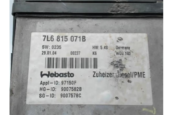 Recambio de calefaccion entera normal para volkswagen touareg (7la) 5.0 tdi v10 referencia OEM IAM 7L6815071B  