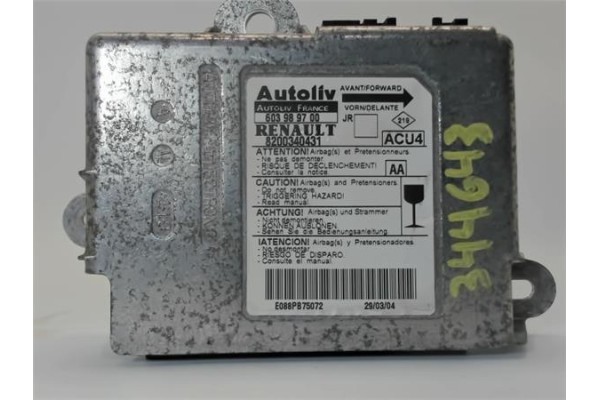 Recambio de centralita para renault scenic ii (jm) 1.9 dci (jm12, jm0g) referencia OEM IAM 8200340431  