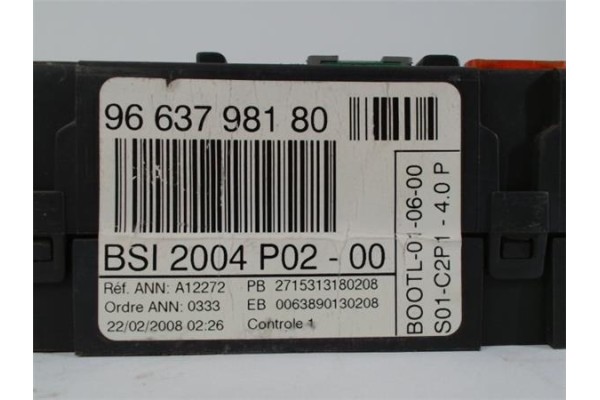 Recambio de caja reles para peugeot 308 1.6 gt referencia OEM IAM 9663798180 2004P0200 