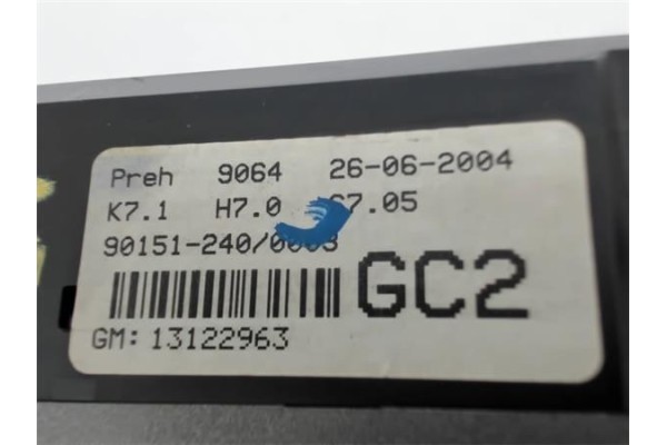 Recambio de mandos climatizador para opel astra h berlina 1.7 cdti referencia OEM IAM 13122963  