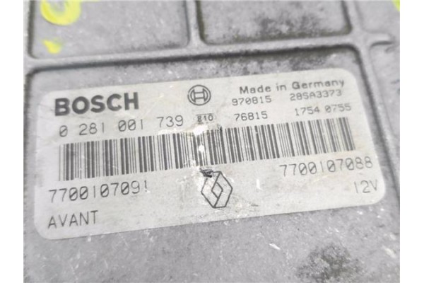 Recambio de centralita para renault megane i (ba0/1_) 1.9 dt (b/sa0k, b/sa0y) referencia OEM IAM 7700107091 2,81E+08 