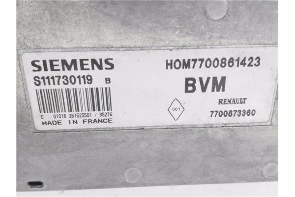 Recambio de centralita para renault clio i fase i / ii (b/c57) 1.2 (5/357y, 5/357k) referencia OEM IAM 7700861423 S111730119B 