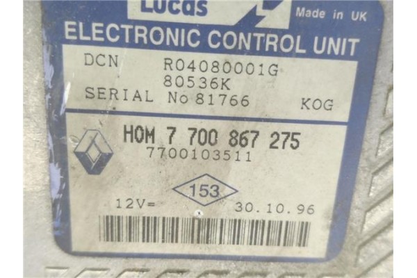 Recambio de centralita para renault megane i (ba0/1_) 1.9 dt (b/sa0k, b/sa0y) referencia OEM IAM 7700867275 7700103511 