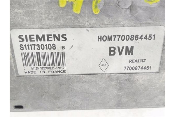Recambio de centralita para renault megane i (ba0/1_) 1.4 e (ba0e, ba0v) referencia OEM IAM 7700864451 S111730108B 