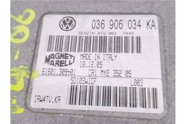 Recambio de centralita para volkswagen polo iv (9n3) 1.4 advance referencia OEM IAM 036906034KA 6160130901 