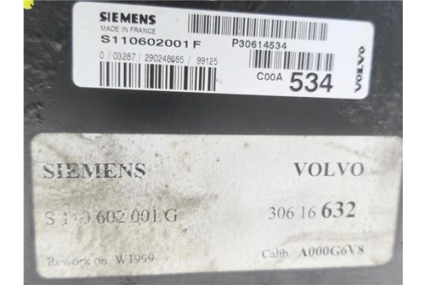 Recambio de centralita para volvo s40 berlina 1.6 referencia OEM IAM 30616632 S110602001F 