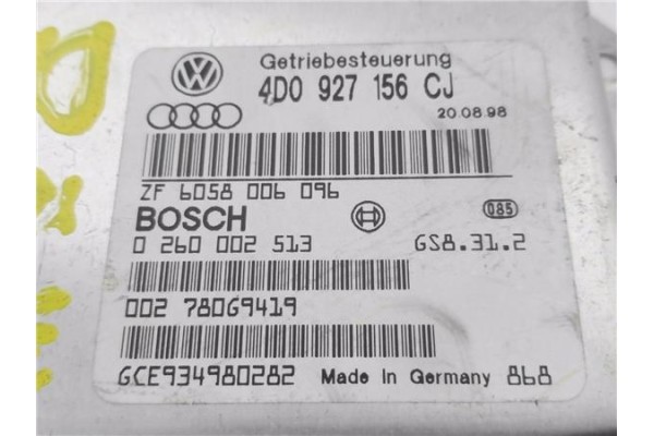 Recambio de centralita para audi a8 (d2) 2.5 tdi referencia OEM IAM 4D0927156CJ 260002513 