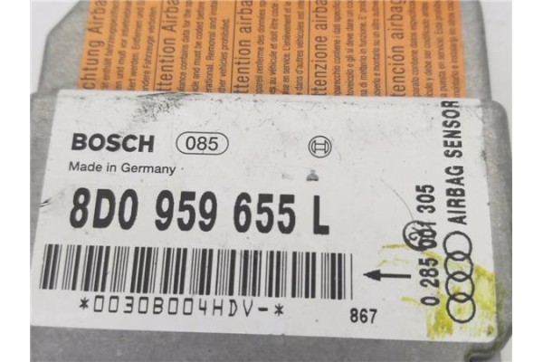 Recambio de centralita airbag para audi a4 berlina (b5) s4 quattro referencia OEM IAM 8D0959655L 285001305 