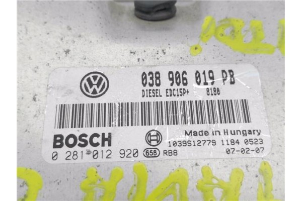Recambio de centralita para skoda octavia berlina (1z3) 1.9 tdi referencia OEM IAM 038906019PB 281012920 