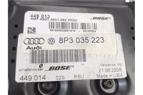 Recambio de centralita para audi a3 (8p1) 3.2 ambition quattro referencia OEM IAM 8P3035223 449013 