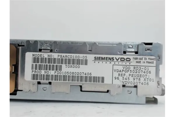 Recambio de radio / cd para peugeot 307 break / sw (s1) 1.6 hdi 110 referencia OEM IAM 96545978XT  