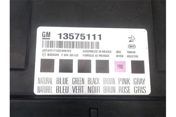 Recambio de modulo confort para opel astra j 1.6 referencia OEM IAM 13575111  