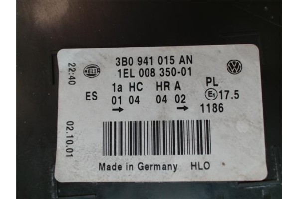 Recambio de faro delantero izquierdo para volkswagen passat berlina (3b3) 1.6 referencia OEM IAM 3b0941015an  3B0941017AG , AUDI