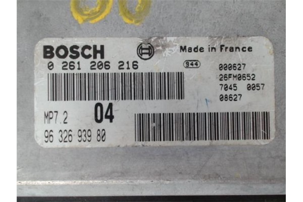 Recambio de centralita para peugeot 206 1.6 i referencia OEM IAM BOSCH 0 261 206 216 96 326 939 80 