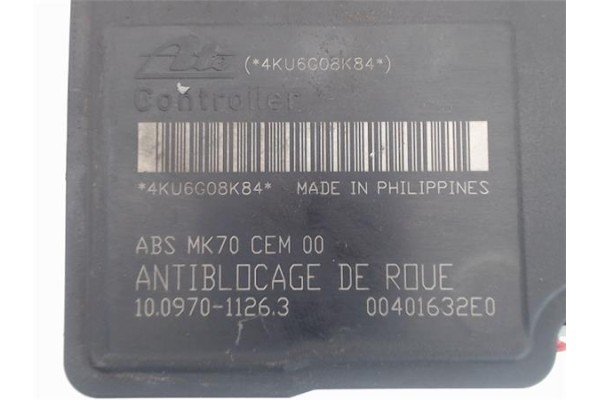 Recambio de nucleo abs para peugeot 207 referencia OEM IAM 10097011263  