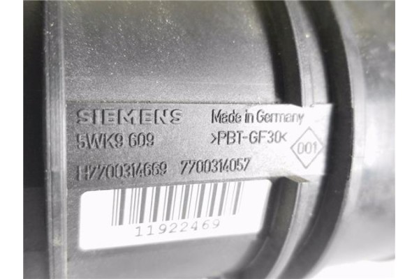 Recambio de caudalimetro para renault laguna ii (xgo) 1.9d dci (120) referencia OEM IAM 7700314669 5WK9609 