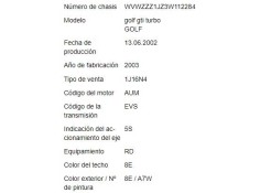 volkswagen golf iv berlina (1j1) del año 2002